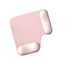 Comfortable Gels Filled Mouse Pad With PU Leather Base For-Pink
