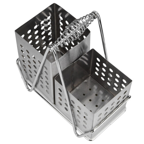 Essstäbchenhalter aus Edelstahl mit Ablage 1