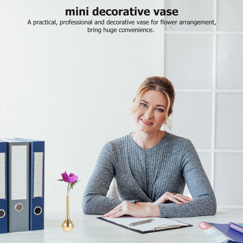 Set di 3 mini vasi decorativi in rame rustico 2