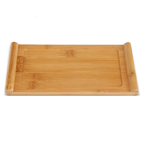 Bamboo Tea Tray with Raised Edges, 26.5 x 12.9 cm 1
