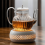 Ceramic teapot warmer with cork cushion 2 pcs 5