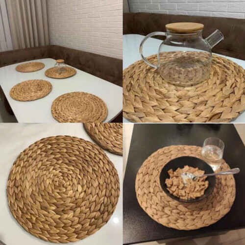 Set de 2 șervețele țesute cu iarbă de dovleac 2