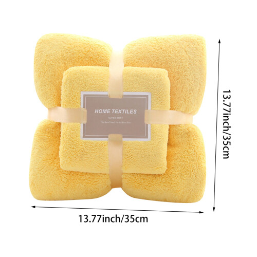 White soft large bath towel set absorbent 2 pieces 1