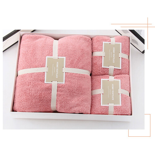 White soft large bath towel set absorbent 2 pieces 2