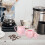 Pink Ceramic Milk Pitcher with Sugar Jar Set 4
