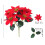 Artificial Poinsettia Stem Silk Petals Plastic Leaves1 3