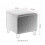 British-style cube footstool ottoman blue 16x16x16 inch 2