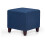 British-style cube footstool ottoman blue 16x16x16 inch 5