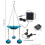 2-in-1 Glass Bird Feeder and Bath with Solar Fountain 3