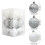 Christmas Balls 12PCS Silver 6cm Plastic Tree Ornaments 3