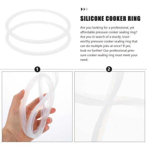 Pressure Cooker Sealing Ring Silicone White 6 pcs 1