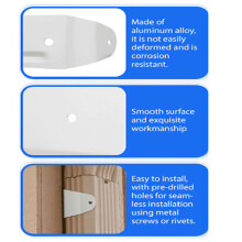 Gutter Downspout Straps Concealed Bracket with Pre Drilled-8Pcs