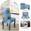 Set van 6 elastische stoelhoezen voor Parsons-stoelen 5