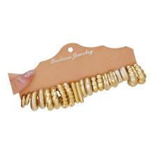 Stijlvolle gouden oorbellen Uniek 3D geometrisch patroon-A