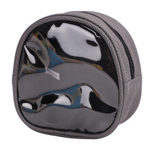 Transparante sleutelorganizer met pluizige charme,-Zwarte L