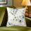 Capa de almofada verde sálvia com estampa de eucalipto, 45x45 cm (18x18 polegadas) 2