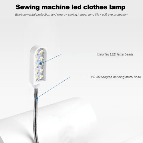 Nählampe mit LED-10 LEDs, Helligkeit einstellbar 2