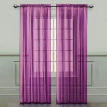 Cortinas de cozinha em tule KARLSITEK com bolso para varão, 99 cm x 200 cm