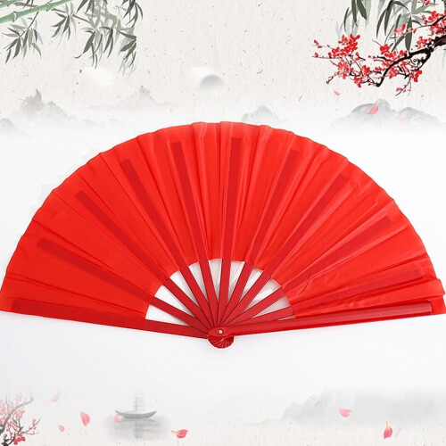 Bamboo Line Dance Popping Fan, 34 cm, Foldable 1