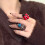Bague de mode unique sur le thème des-coléoptère rouge et noir1 3