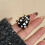 Bague de mode unique sur le thème des-coléoptère rouge et noir1 5