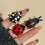 Bague de mode unique sur le thème des-coléoptère rouge et noir1 7