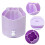 360 Degree Rotating Desk Organiser 5 Compartments Plastic-Pink 5