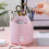 360 Degree Rotating Desk Organiser 5 Compartments Plastic-Pink 7