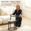Homcom HOMCOM 2 Pcs Modern Coffee Table with Tempered Glass Tabletop, Black 3