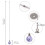 Clear Crystal Fan Pull Chain 21 inch 3mm Beaded x2 3