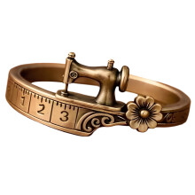 Unique Sewing Machine Shaped Ring with Tape Measure Gift For-10