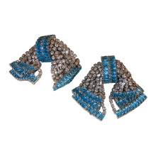 Boucles d'oreilles papillon luxueuses couleur-Bleu profond