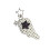 Dotted Wing Designs Accessoire de porte-clés en métal pour-Blanc 1