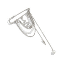 Trendy Alloy Snake Brooch Pin Vintage Pearls Corsage Jewelry