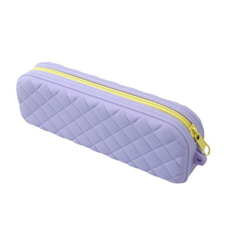 Boîte à crayons étanche en Silicone, pochettes-Violet