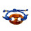 Bracelet à cordon élastique, breloque nez de cochon à la-Bleu 1