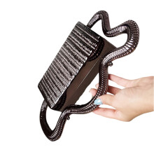 Women Acrylic Clutches Purses Wedding Party-graphite color