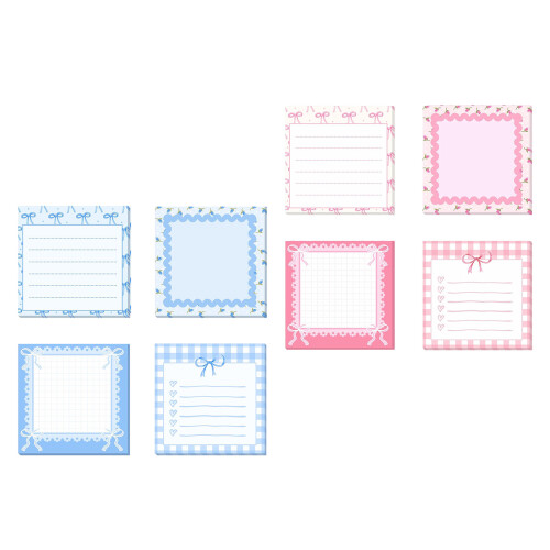Bloc-notes imprimé nœud papillon, 4 pièces, 30 feuilles de-rose. 1