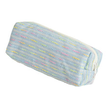 Multifunctional Cloth Pencil Case Large Capacity-light blue