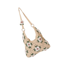Elegante gehaakte tas in etnische stijl, katoenen-Beige