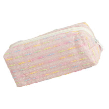 Sac à crayons en tissu de grande capacité, sac de rangement-Rose