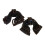 Boucles d'oreilles papillon en strass scintillants,-noir 1