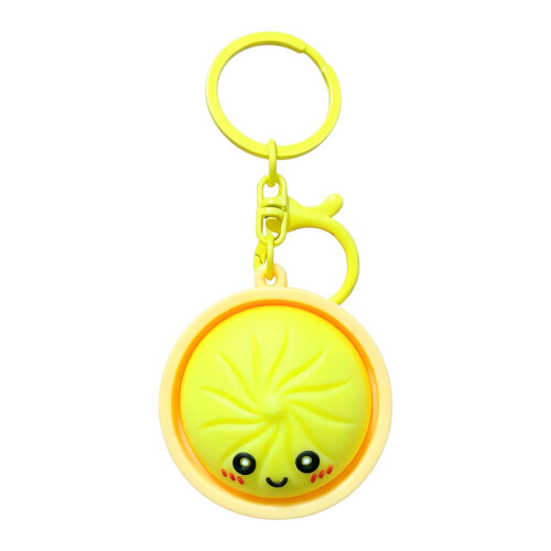 Miniature Steamed Bun Keychain Key Holder Accessory For-Yellow