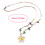 Collier pendentif fleur Adorable, perles en résine-Violet 4