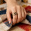 Creative Sewing Machine Ring with Tape Measure and Flower-6 7