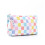 Extra Large Makeup Bag Clear Coated Waterproof-green pink 6