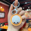 Miniature Steamed Bun Keychain Key Holder Accessory For-Yellow 7