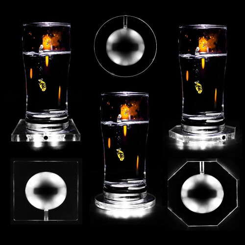 LINLIN LED cup coaster waterproof USB-powered 2