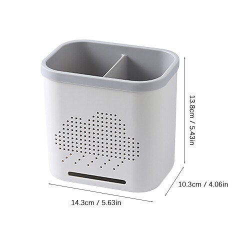 Utensil Holder for Sink with Drain Rack, 6-Compartment 1