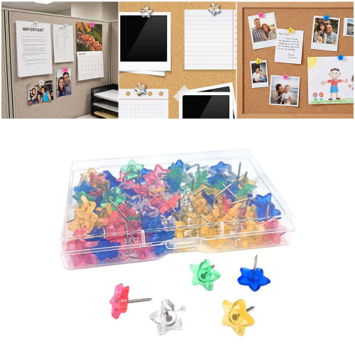 Pack of Map Tacks Pins Drawing Push Pins with Plastic Head for 1